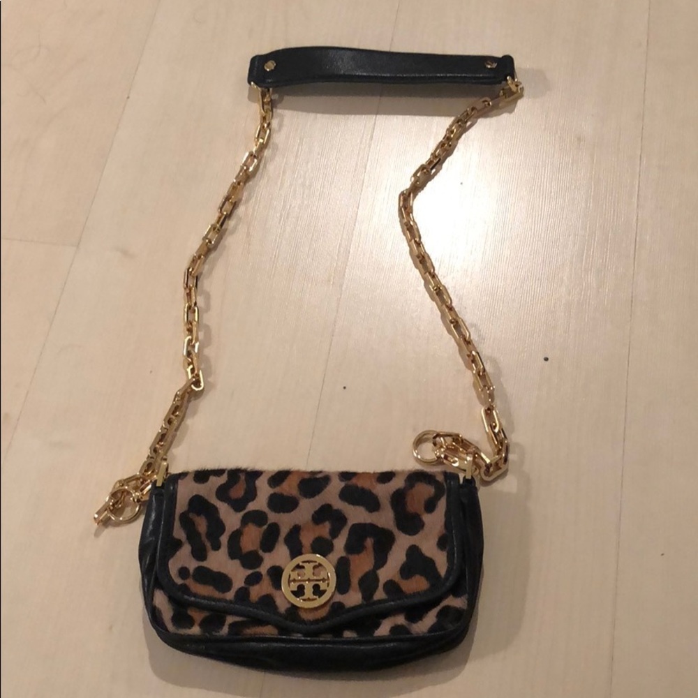 LIKE NEW Tory Burch Leopard Hair bag